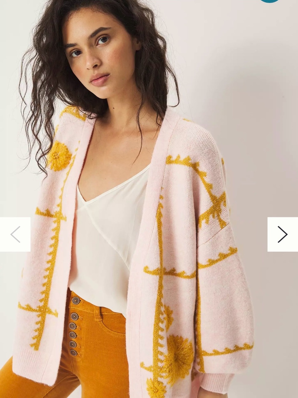 Anthropologie Catherine Floral Shine Cardigan